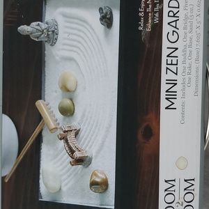 Mini Zen Garden with Budda Sand, Rake, Bridge and Rocks